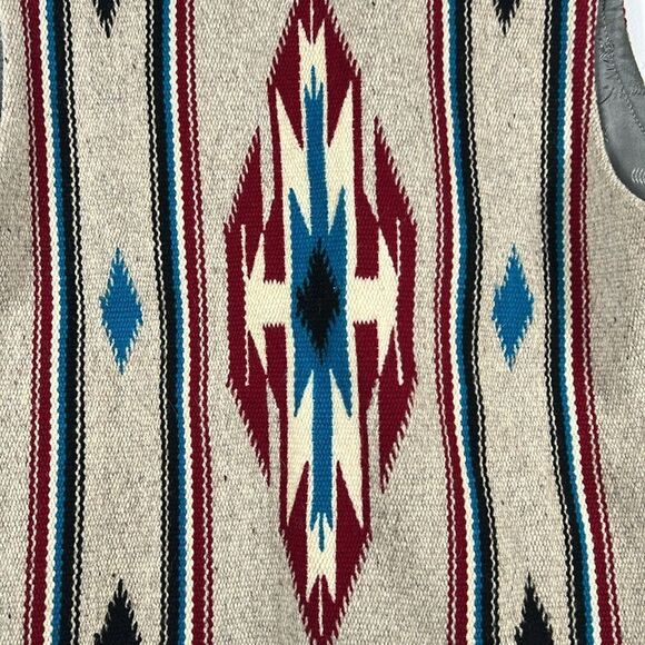 🔥🔥 Vintage CHIMAYOWEAVERS C.T.A. Native American Hand Weaved Aztec Western VES - Picture 7 of 10